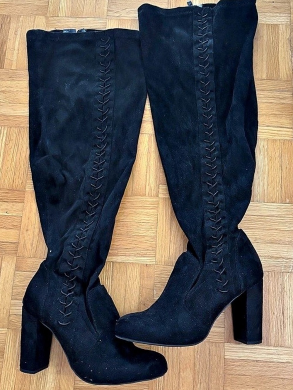 TORRID Black Over-the-Knee Heeled Boots